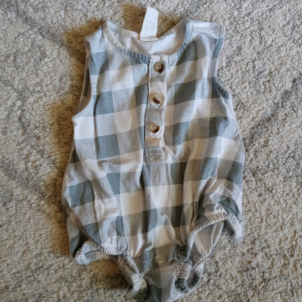 Kate Quinn Organics Gingham Bubble Romper